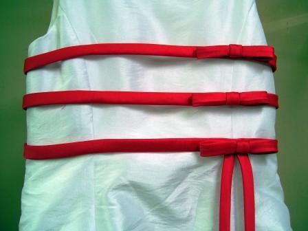 $50 red and white Flower girl dresses